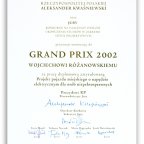 Nominacja do Grand Prix w Konkursie Prezydenta Rzeczypospolitej Polskiej Aleksandra Kwaśniewskiego na Najlepszy Dyplom Ukończenia Studiów w Zakresie Sztuk Projektowych